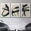 «Lines Crossed I», ensemble de 3 toiles encadrées-97792882-97792883