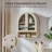  Ahart Bathroom Arched Wall Cabinet with 2 Glass Doors & Open Shelf, 23.6'' Wide Over The Toilet Storage Wall Mount Cabinet-1107538048-1118821835
