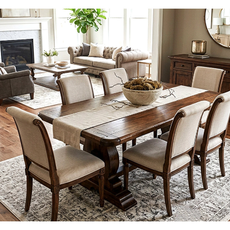 Bellegarde Solid Wood Dining Table, 43" W x 96" L