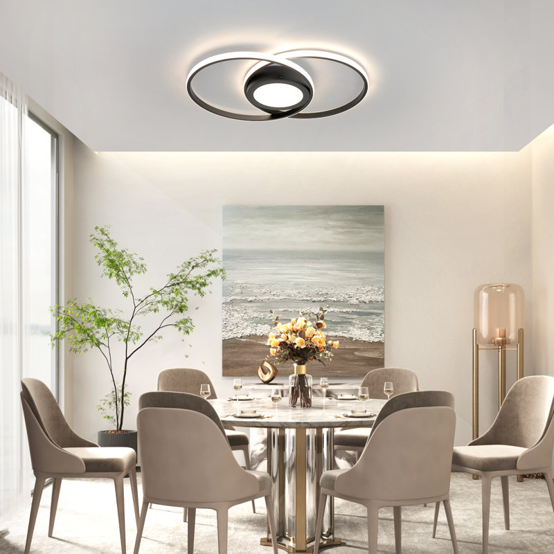 Axentie LED Flush Mount, Black