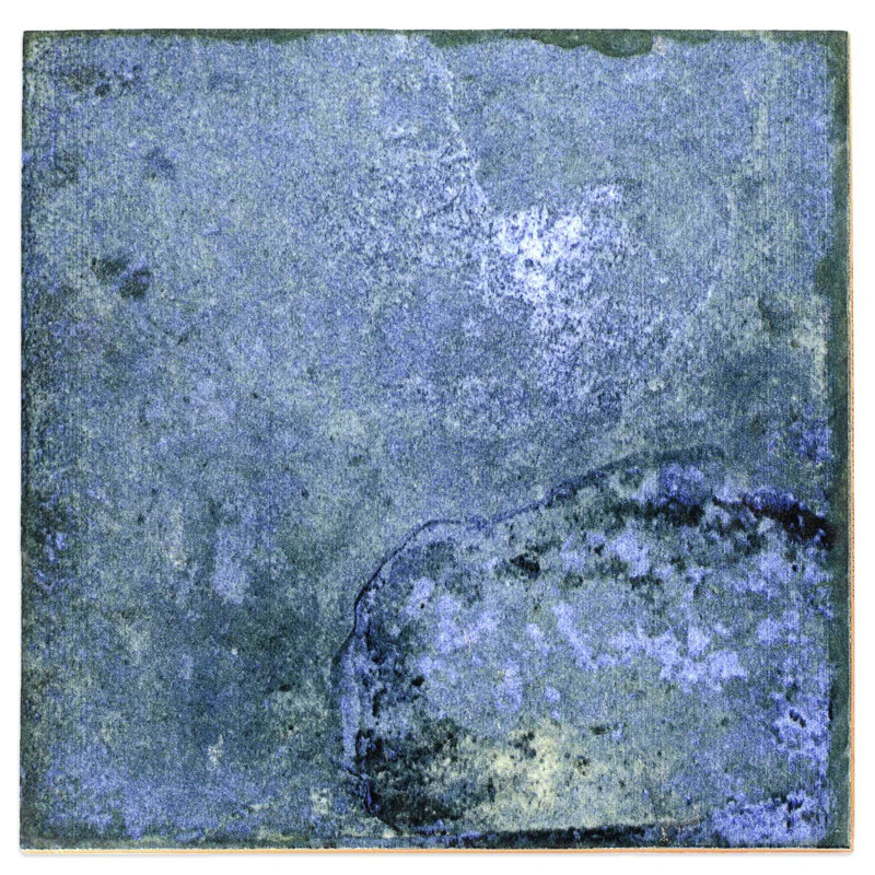 Angela Harris Dunmore Blu 8X8 Matte Ceramic Floor Tile, Dark Blue