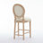 Solid Wood Bar Stools Set Of 2, Classic French Country Wooden Barstools With Upholstered Seating