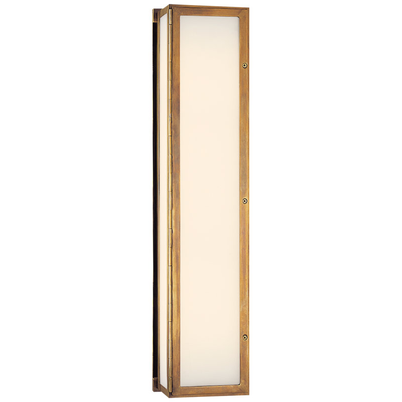 Thomas O'Brien Mercer Long Box Light, Hand-Rubbed Antique Brass