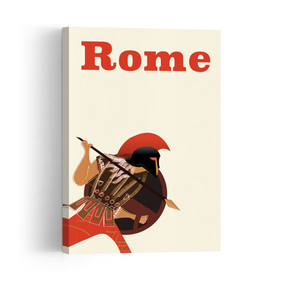 Affiche murale minimaliste audacieuse et dramatique représentant un gladiateur de Rome