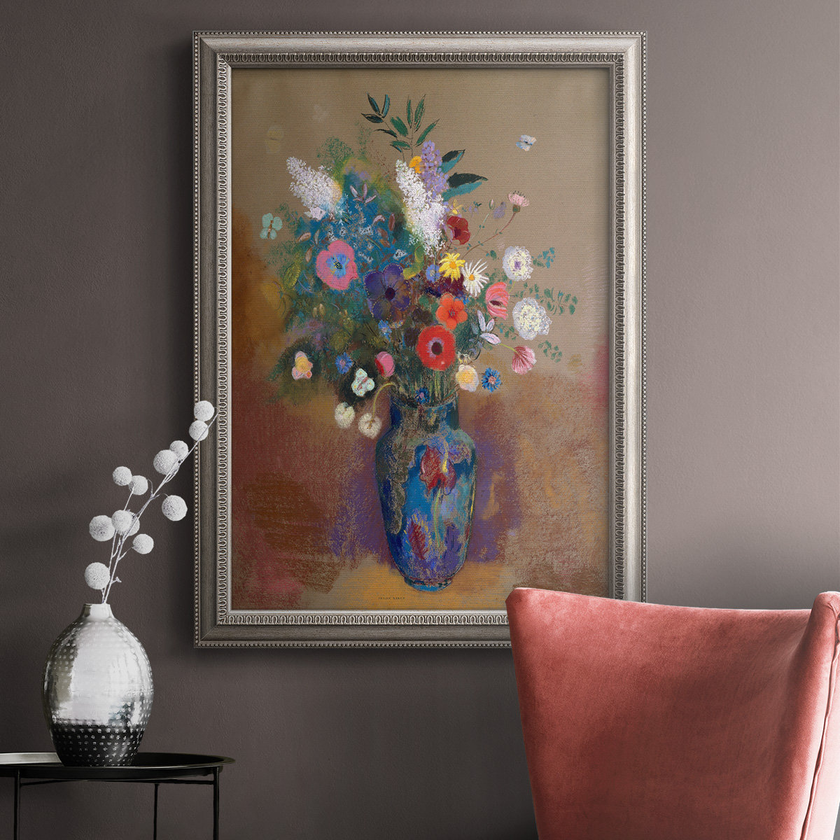 Winston Porter Bouquet of Flowers - Picture Frame Print on Canvas | Wayfair