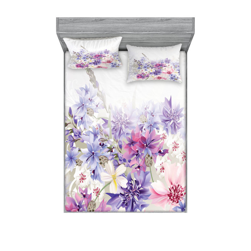Drap-housse et coussin décoratif Ambesonne, Ensemble de draps pour très grand lit californien