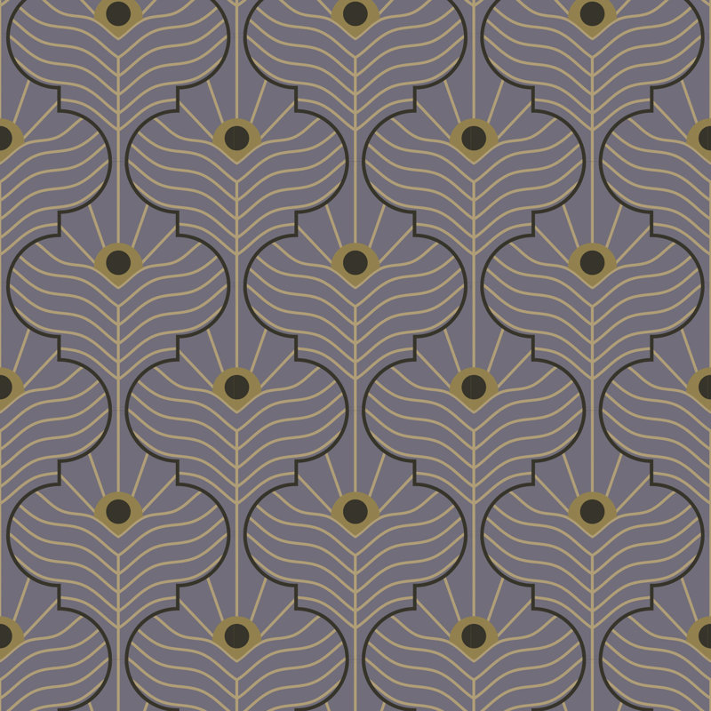 Moroccan Peacock - Dusk Lavender Wallpaper