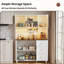 Kitchen Cabinet, Kitchen Cupboard with LED & Power Outlet, Kitchen Unit