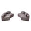 Canapé modulaire courbé en chenille avec 4 coussins-1414345286
