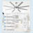 72 inch Ceiling Fan with Light and Remote Control-2077161111