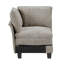 Ensemble modulaire 5 pièces avec repose-pieds moelleux en chenille-244436702