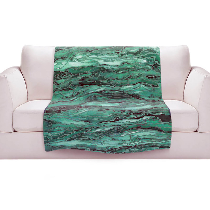 Couverture de sherpa doux émeraude vert menthe idea, l 68 po x L 80 po