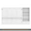 Grand lit escamotable avec compartiments de rangement et tablettes réglables en hauteur, cadre de lit mural avec 1 tiroir, lit plateforme pliable multifonctionnel pour petit espace, chambre à coucher, chambre d'amis, blanc-1805710965