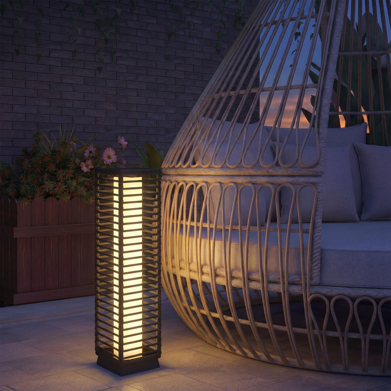 Black Solar Powered Steel Pathway Light