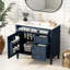 Meuble-lavabo de salle de bain, cadre, 2 tiroirs et tiroir basculant, armoire de rangement à finition d'eau, pratique moderne-677115682
