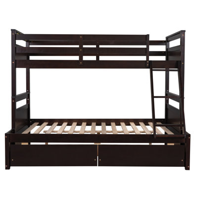 Twin over Full Bunk Bed with Storage
