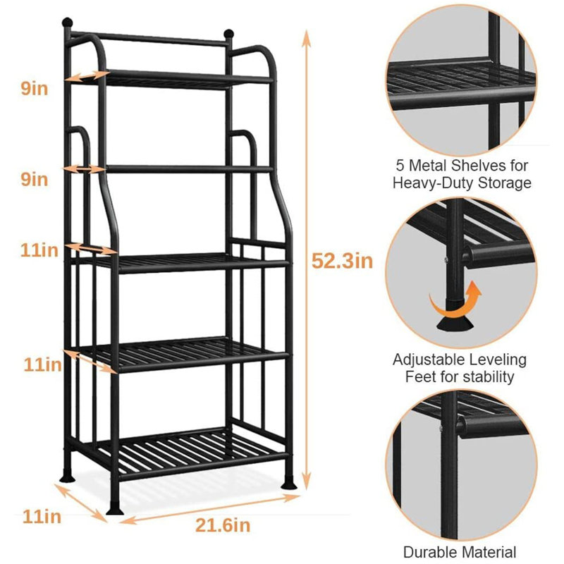 Étagère de boulanger standard 21,6 po Kenidee compatible avec les micro-ondes