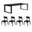 Multi-functional solid wood large board table set-110063717