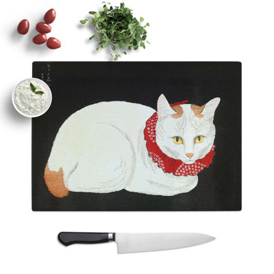Tempered Glass Cat Chopping Board