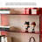 Simple Acrylic Red Display Cabinet