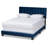 Exmore Upholstered Sleigh, Queen Bed, Blue Velvet, 64.20'' W X 83.30'' L X 47.00'' H-754604487-754631046