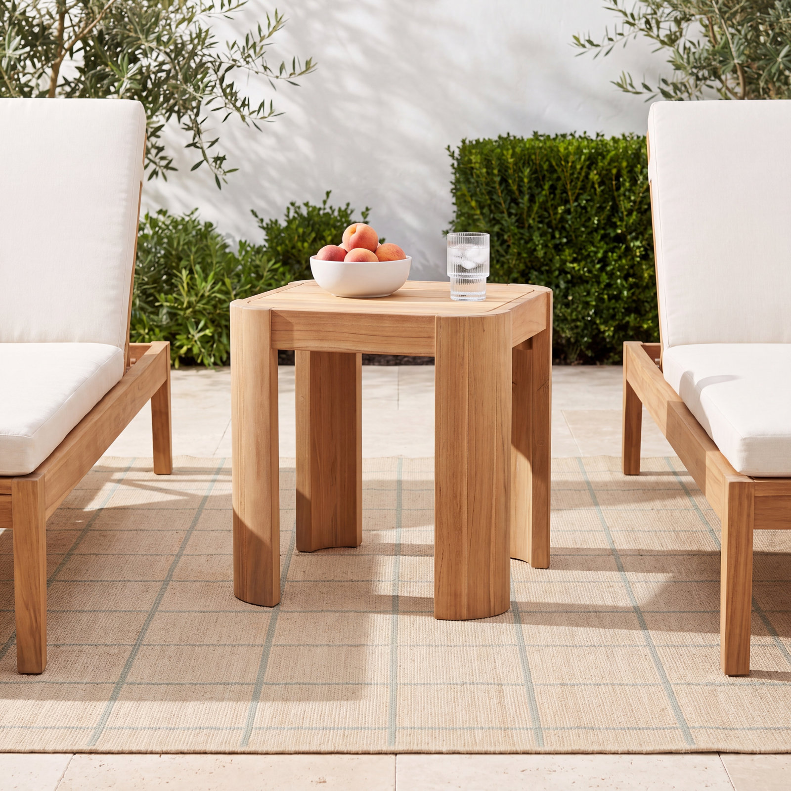 Nina 18" Teak Patio Side Table