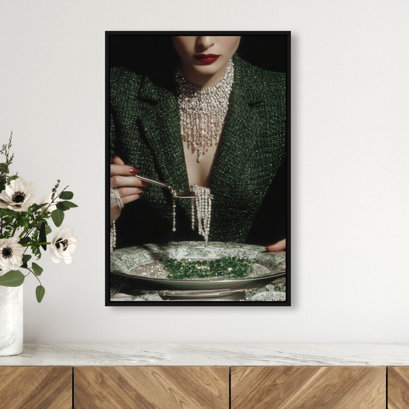 Forest Feast Print by Oliver Gal, 16"H x 11"W, Black Floater Frame