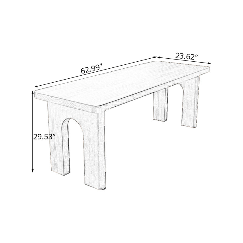 78.74"Light walnut Rectangular Solid Wood desks, 29.53" H x 62.99" W x 23.62" D
