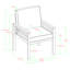 Chaise de patio avec coussins Piatto
