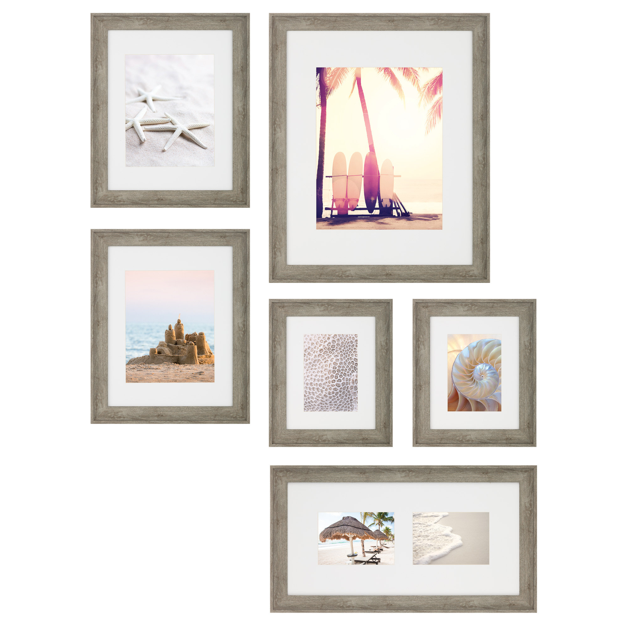 Haus and Hues 8x10 Frames Set of 6, Wood Picture Frames 8x10, 8x10 Picture  Frame Set