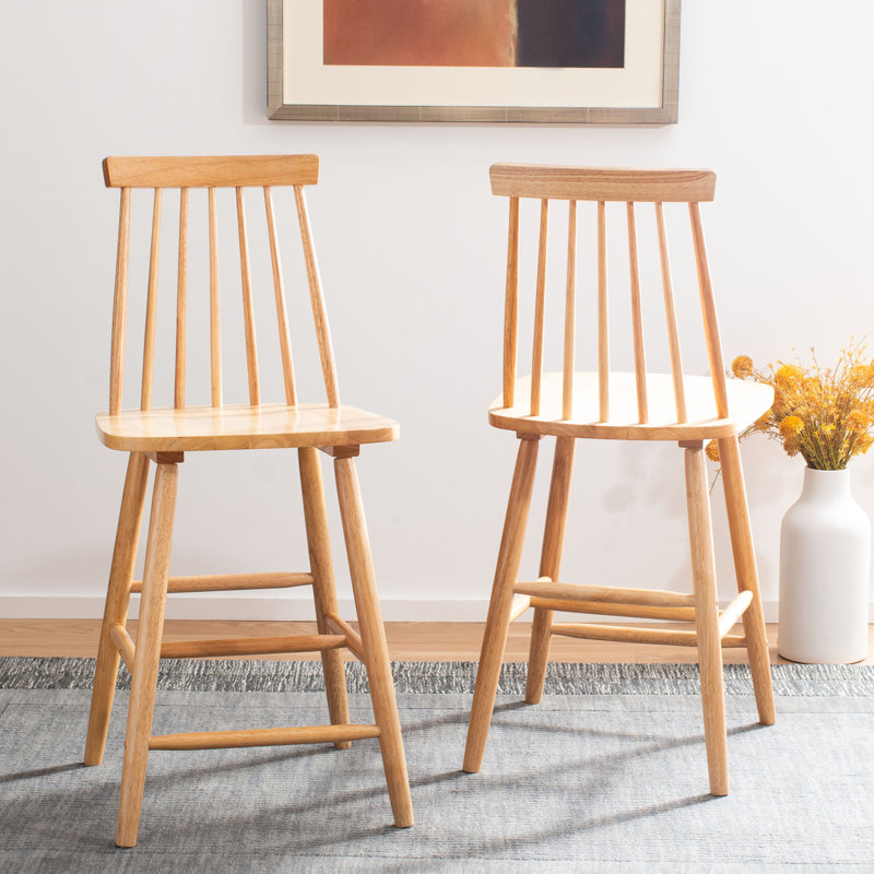 Solid Wood Counter Stool, Beige, Counter Stool (61cm Seat Height)
