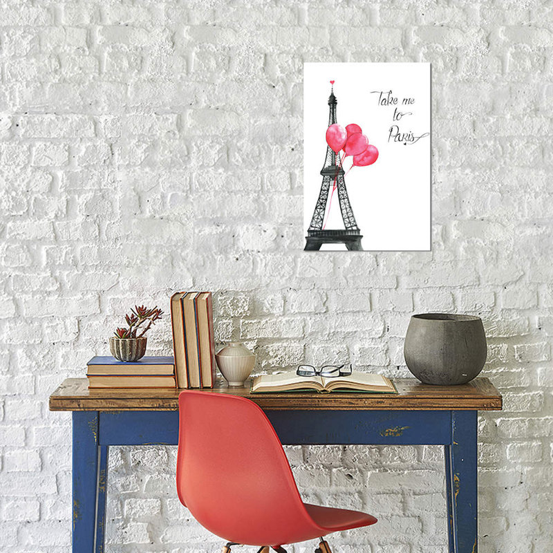 Take Me To Paris by Rongrong DeVoe - No Frame Print on Canvas, 66.04 cm H x 45.72 cm W x 1.91 cm D