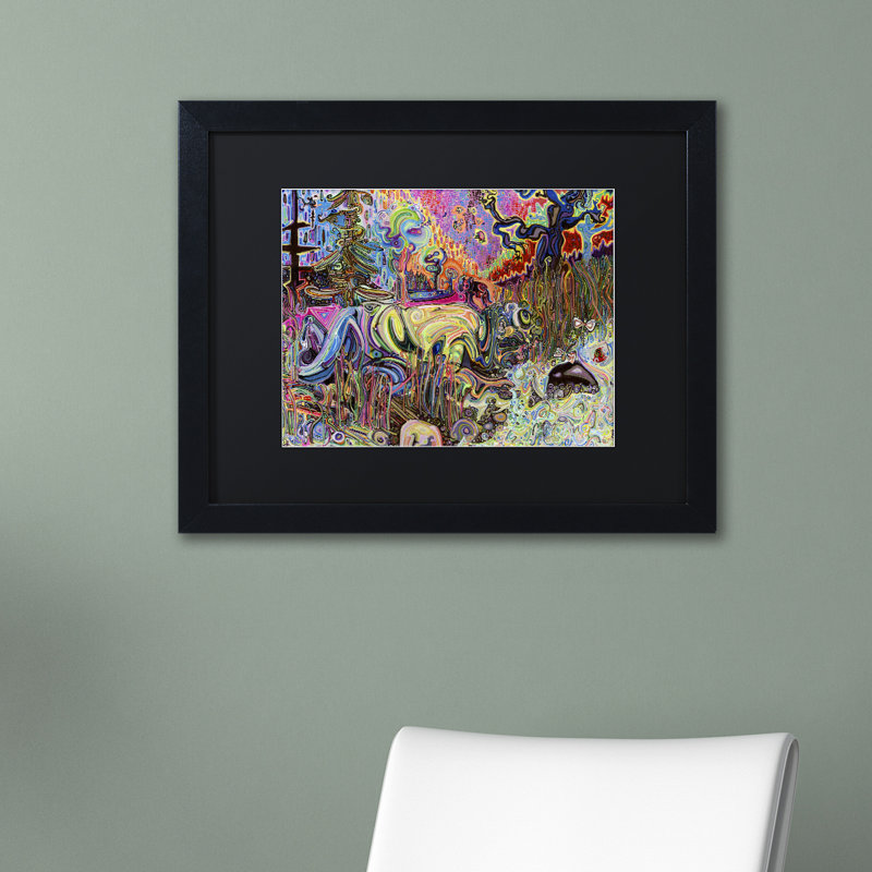 «Water», reproduction d'art encadrée, Noir, H 11 po x l 14 po x P 0,5 po, Cadre brun