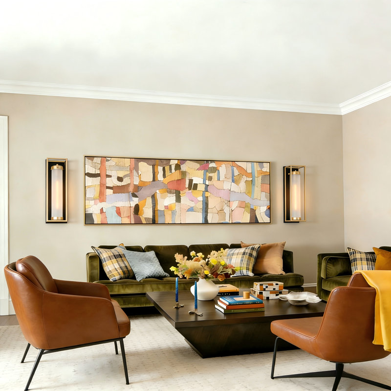 1 - Light Dimmable Gold Wall Sconce