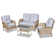 Aluel Wicker 4 - Person Patio Conversation Sets with Cushions