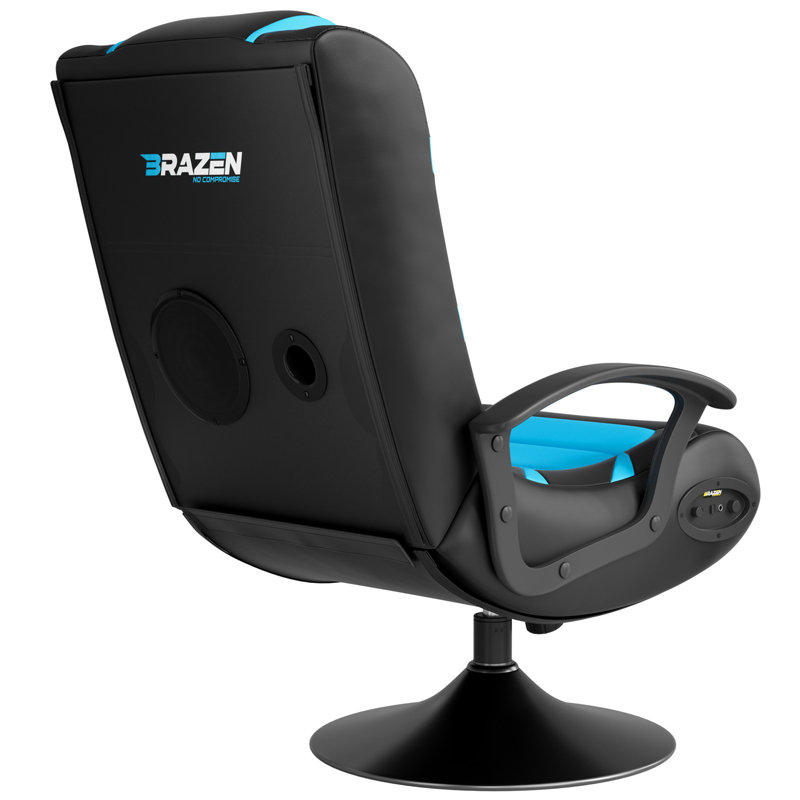 BraZen Pride 2.1 Bluetooth Surround Sound Gaming Chair - Pledger, Black/Blue
