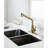 Dual Spray Single Pull-Out Laundry Faucet In Spot Gold Stainless, 360 Rotating High Nozzle, Simple Temperature Adjustment, Dirt Treatment With Stainless Steel For Utility Sink, Nozzle Rotation, Rust