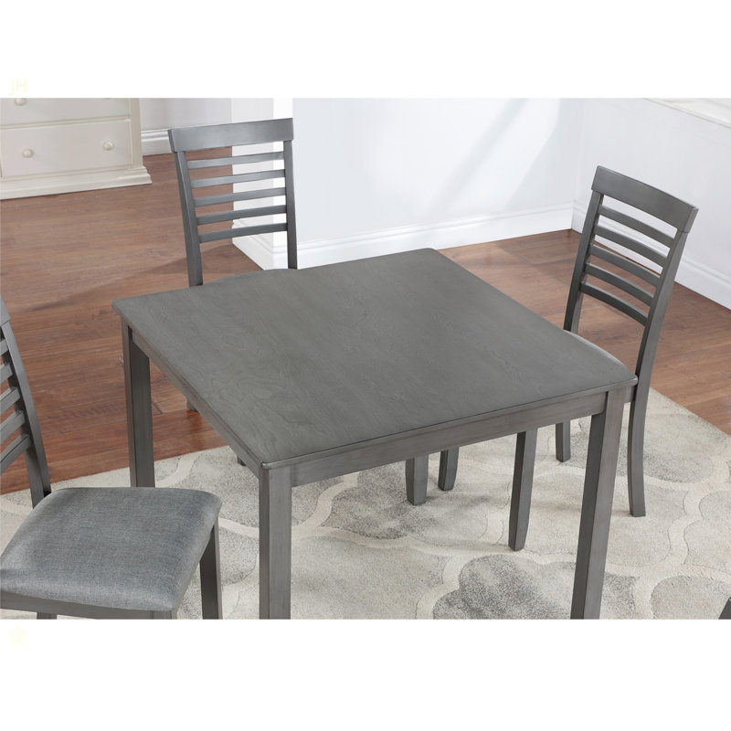 Table de salle à manger en bois carrée, table de cuisine pour petit espace, table de salle à manger pour 4 personnes, Grayonly