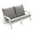 Hips Loveseat With Cushion, Wood Grain Outdoor Garden Outdoor Sofa Patio Sofa-1416812156