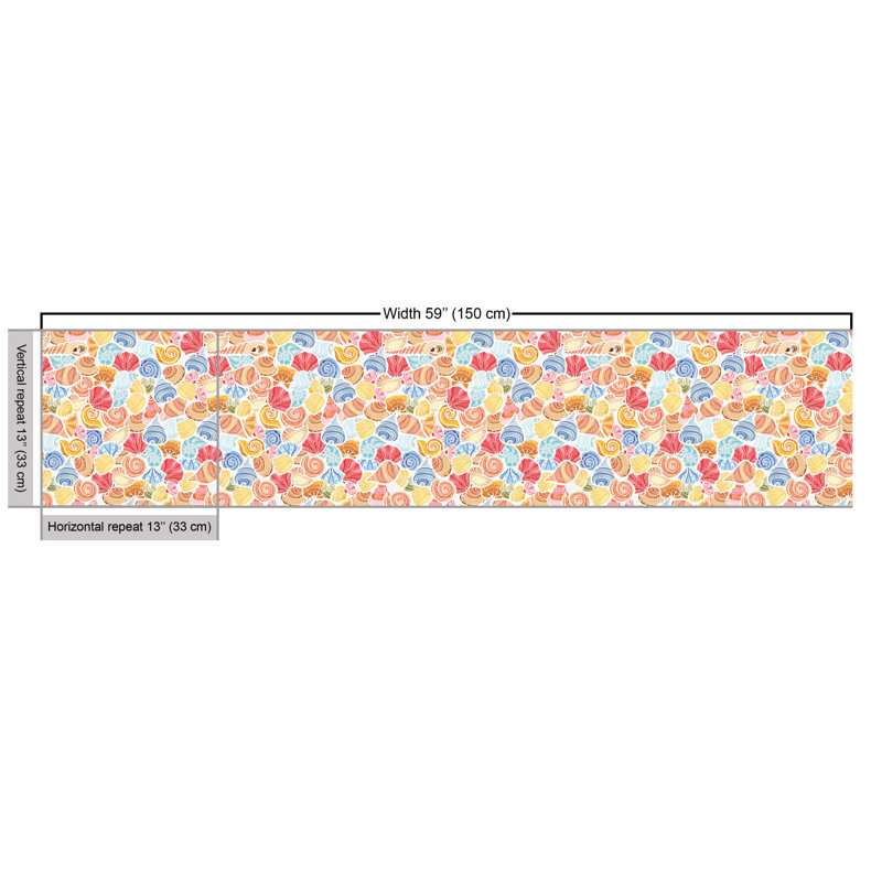Velasquez Vivid Shell Colourful Underwater Sea Life Fabric