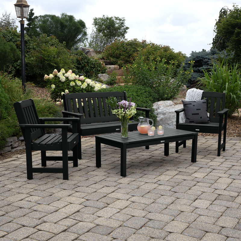 Anette 4 - Person Seating Group, Black