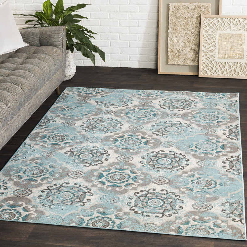Rectangle Floral Area Rug, Rectangle 160 x 228cm