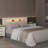 Queen Size Headboard Only With Rgb Lights & Charging Station, Wooden Storage Headboard With Open Shelves & Hidden Drawers, Easy Control For Bedroom Ambiance (White)-286933908-286933899