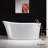 59" x 30" Freestanding Soaking Acrylic Single Slipper Bathtub with Reversible Drain-56335171