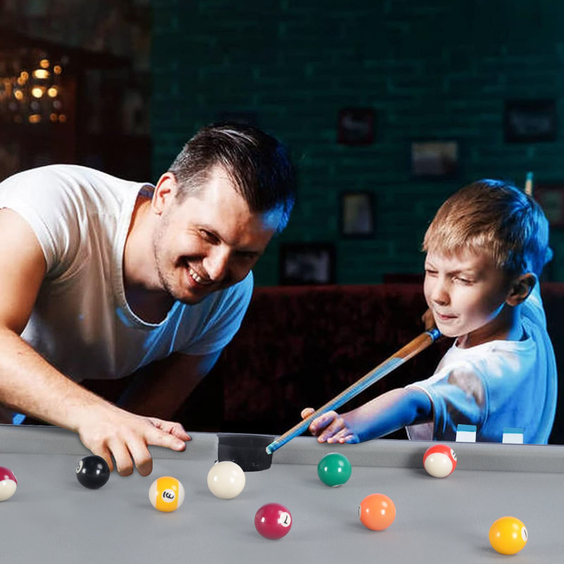 ROSEED 48" Complete Set Pool Table, Compact Size with Premium Velvet Tabletop and Solid Cue Sticks
