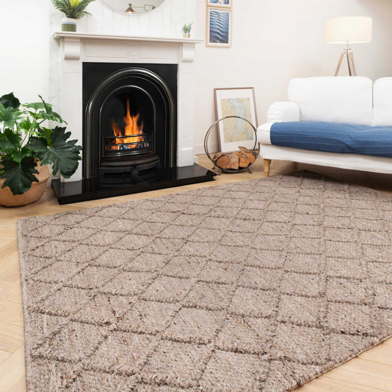 Alcazar Solid Colour Hand Woven Area Rug, Rectangle 120cm x 170cm