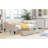 Upholstered Tufted Daybed With Trundle, Beige