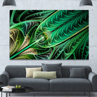 « green on black vitrail », impression sur toile tendue