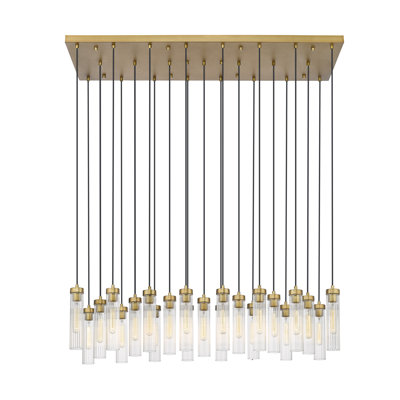 Lustre cylindrique à 23 lumières Mortola
