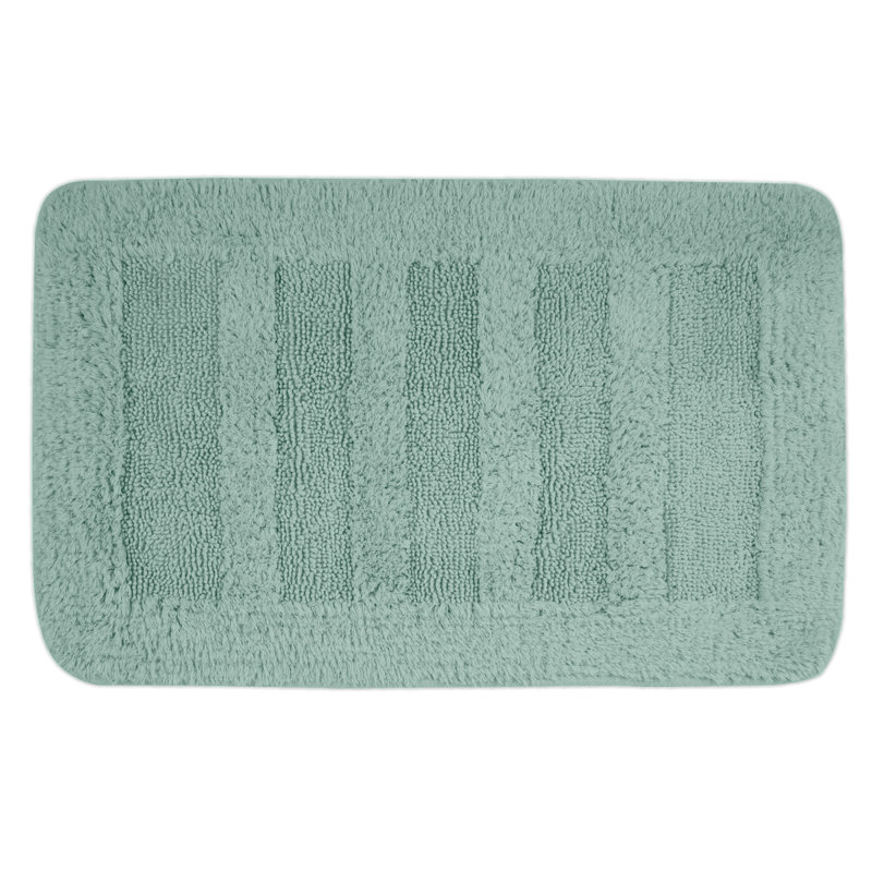 Glean Non-Slip Bath Rug, Aqua Green